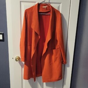 June & Hudson Vibrant Orange Trench Coat